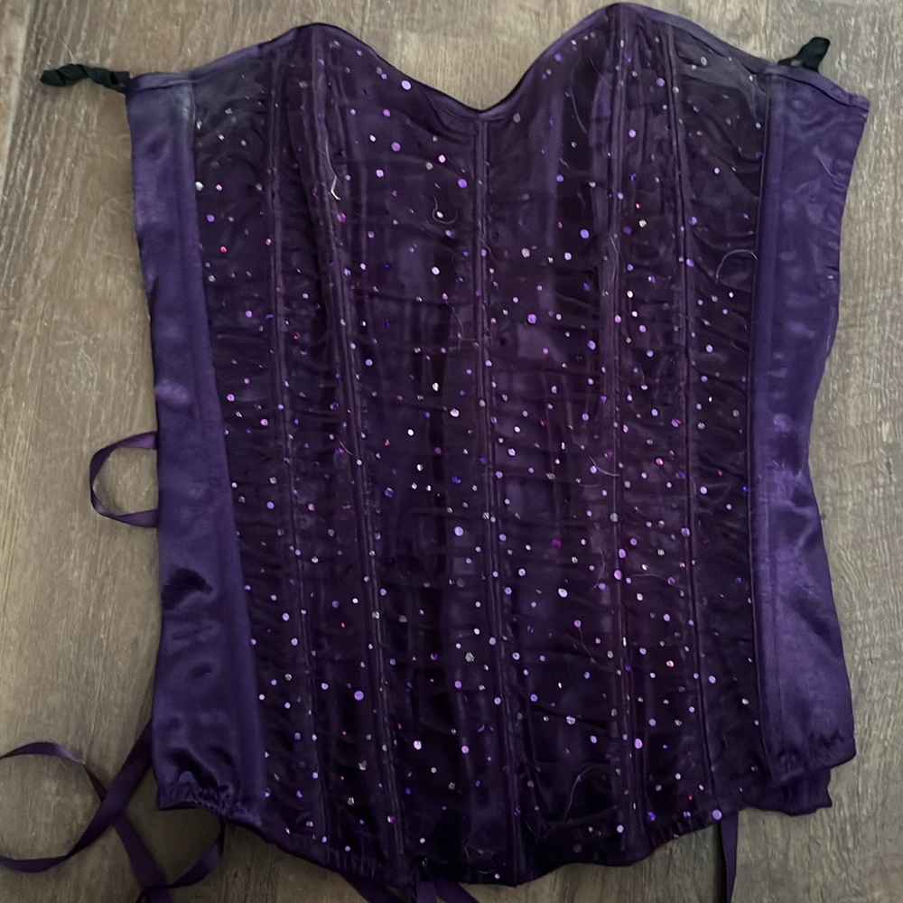 Purple Sparkle Sweetheart Corset